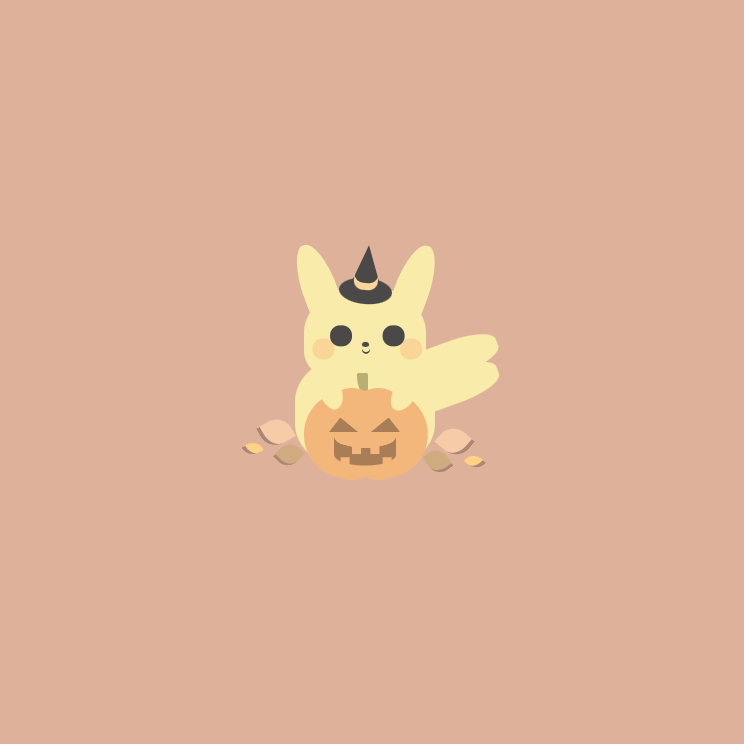 Pikachu holding pumpkin