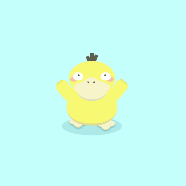 Psyduck moving arms up and down