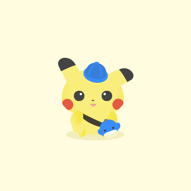 Pikachu with Wailmer Bag made with CSS